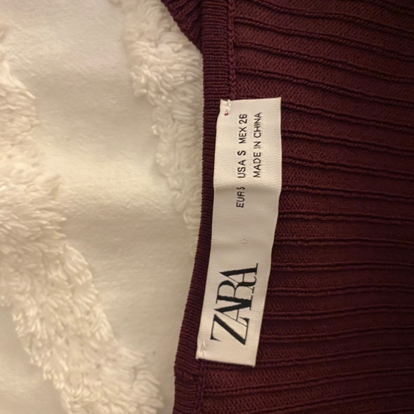 Purple Deep Burgundy Pleated Mini Zara Dress - Picture 6 of 6